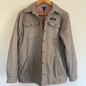 Patagonia Insulated Fjord Flannel Jacket in Jaspe Twist Wood Brown | Size XS
